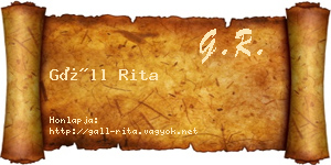 Gáll Rita névjegykártya