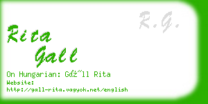 rita gall business card